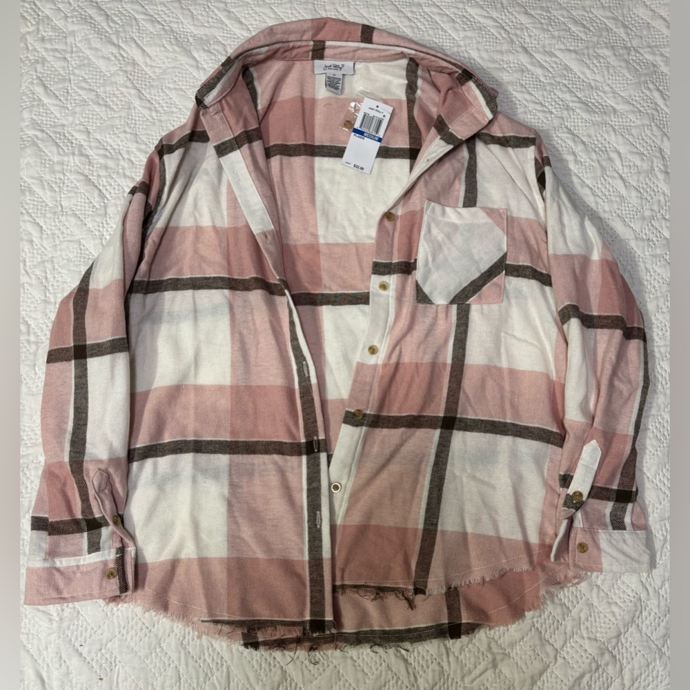 Macy’s Pink & White Plaid Shirt